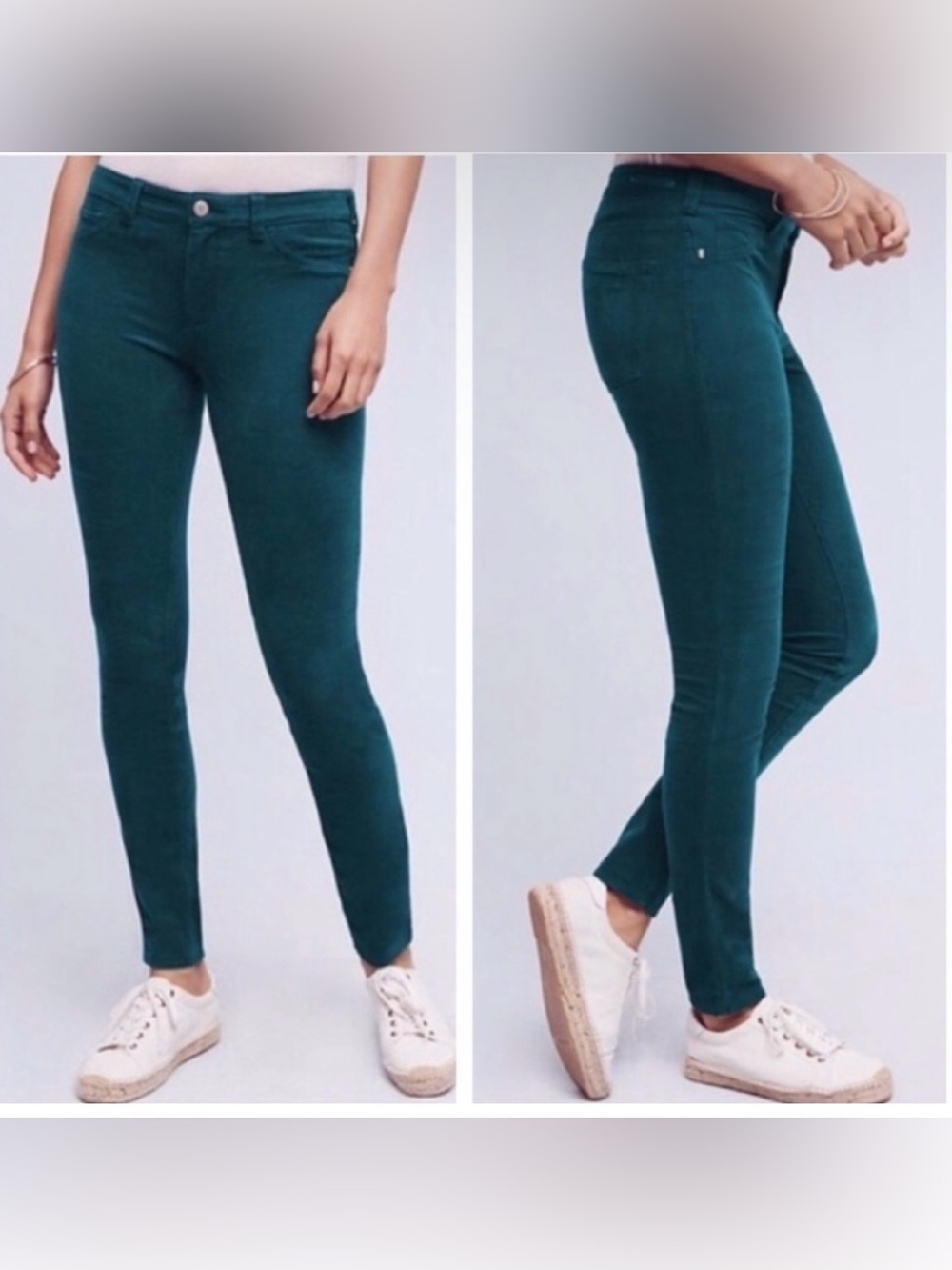 Anthropologie Pilcro Serif Teal Corduroy Pants Size 30